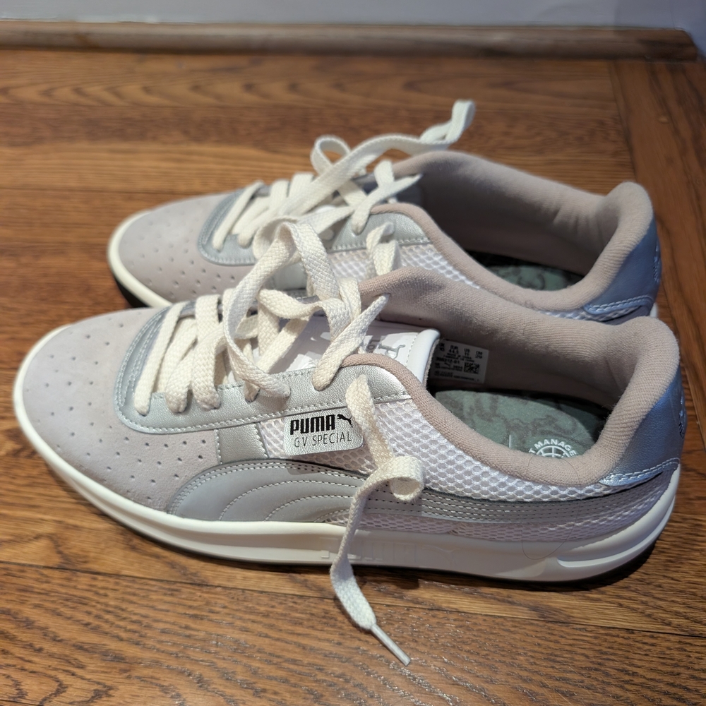 Puma Gray and White Sneakers